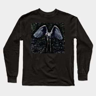 GREY BLUE WILD ART Long Sleeve T-Shirt